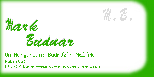 mark budnar business card